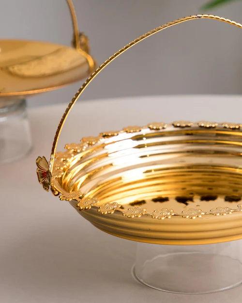 Delicious Delights: Fruit Basket with Glass Base