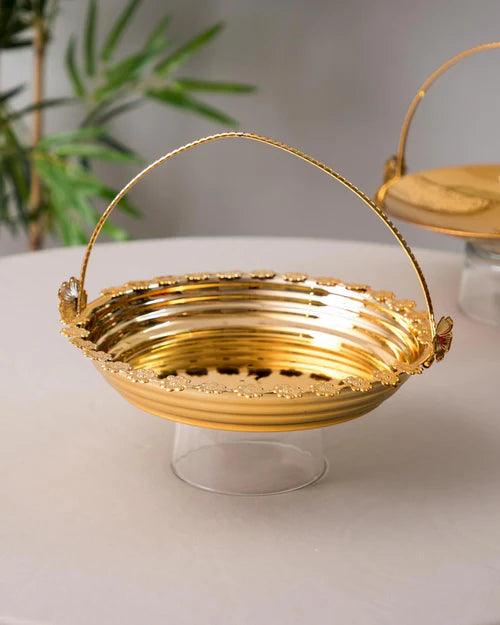 Delicious Delights: Fruit Basket with Glass Base