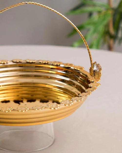 Delicious Delights: Fruit Basket with Glass Base