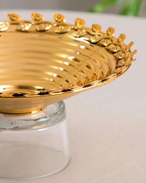 Fresh Delights: Fruit Basket with Glass Base