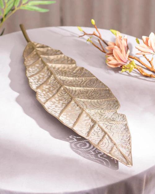 'Gilded Garden' Metal Leaf Serving Platter