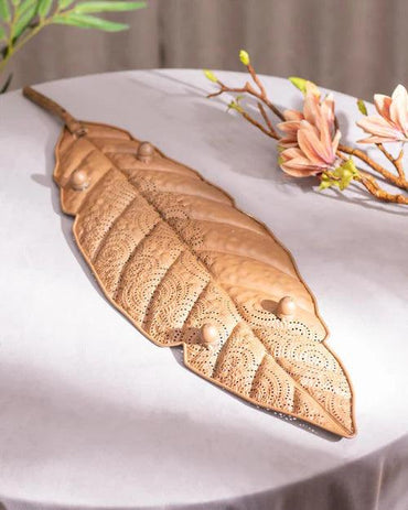 'Gilded Garden' Metal Leaf Serving Platter