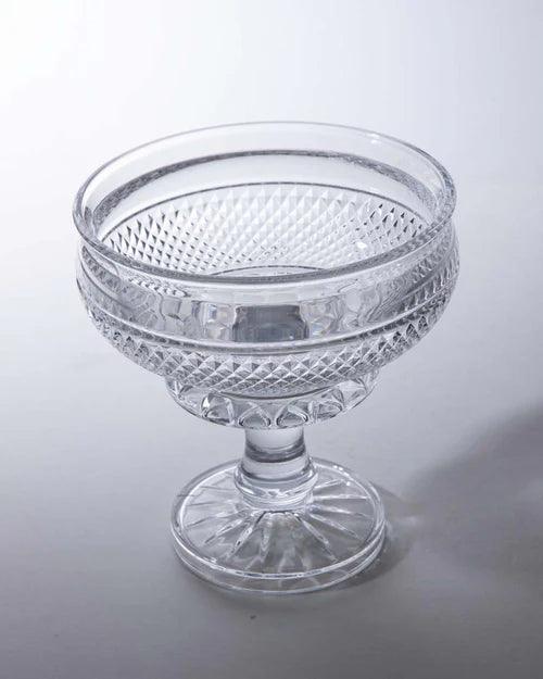 Footed Crystal Fruit Bowl - Small