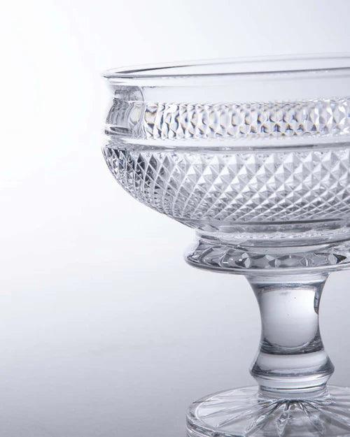Footed Crystal Fruit Bowl - Small