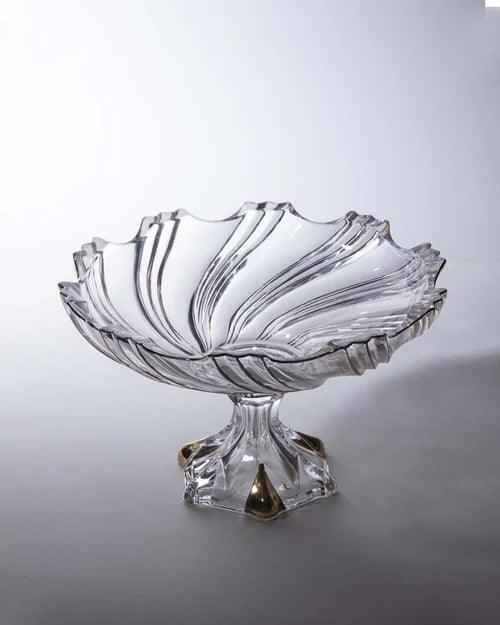 Gold crystal Footed Platter