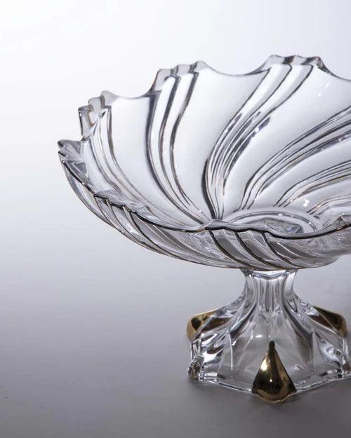 Gold crystal Footed Platter