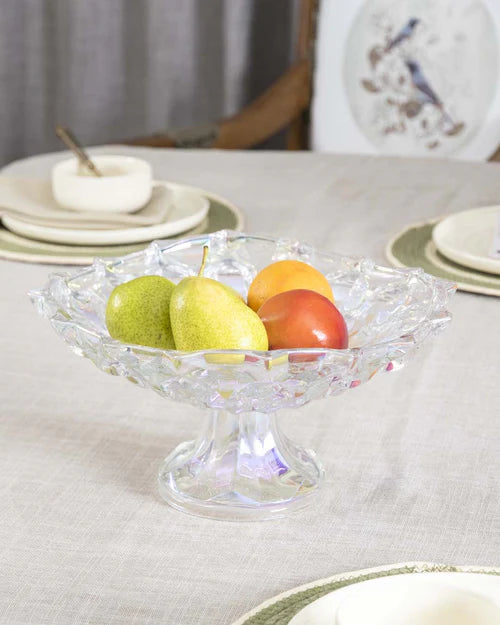 Decorative Footed Crystal Bowl