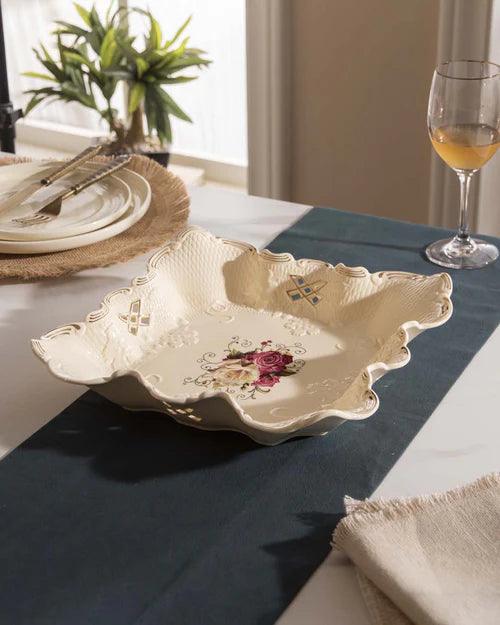 Country Roses Shallow Platter