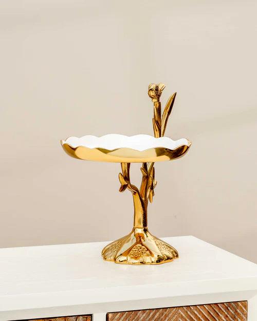 Cake Stand Featuring Whimsical Bird Design