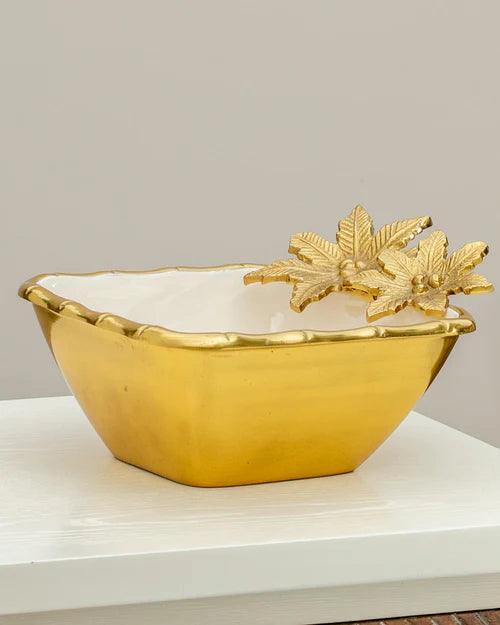 Daffodil Flower Serving Bowl - 9.5"