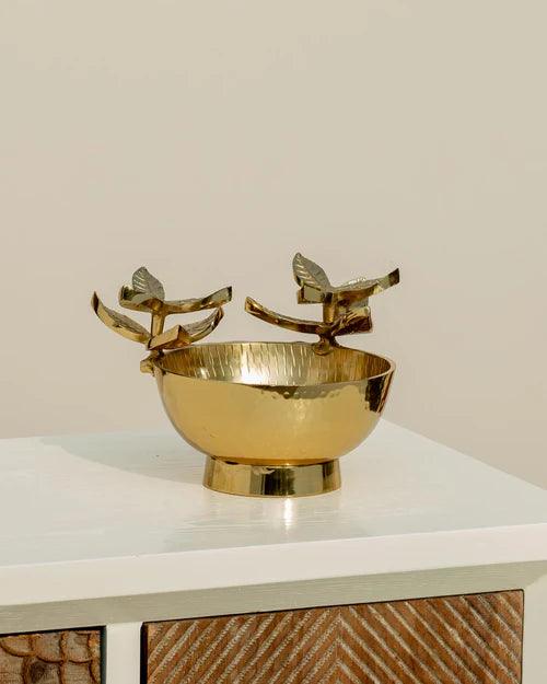 Veteran Flower Top Brass Bowl - 9"