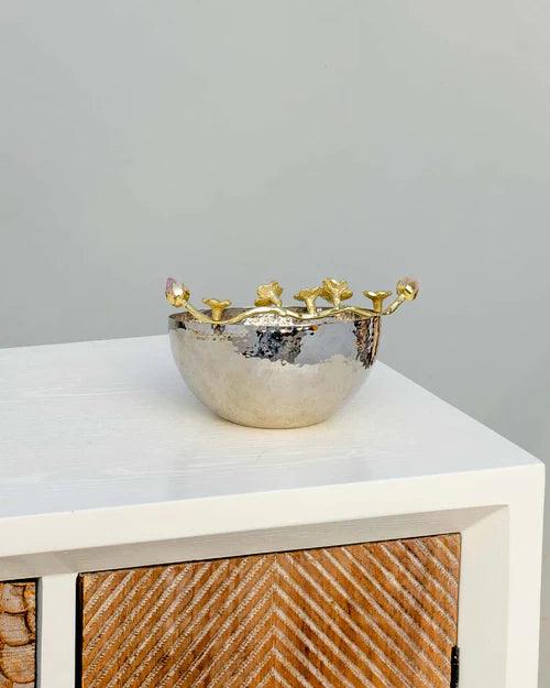 Tilted Tulip Brass Serving Bowl - 6"