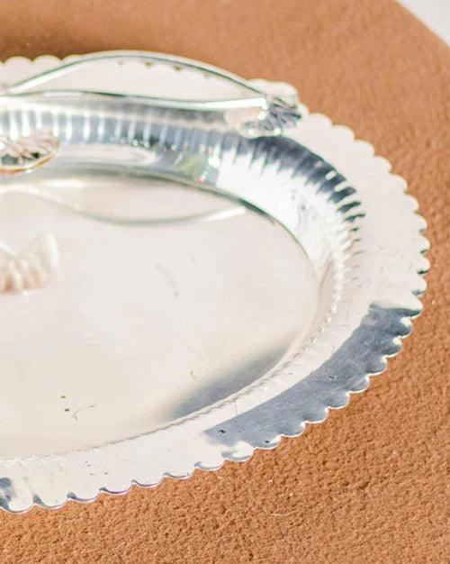 Lotus Bud Oval Brass Tray