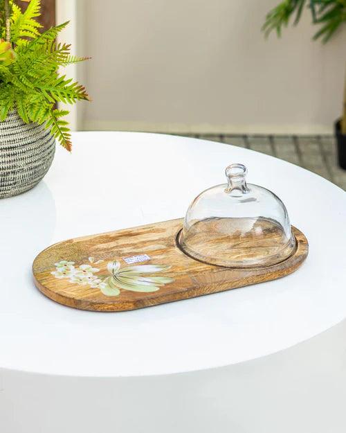 "Echeveria" Wooden Serving Tray