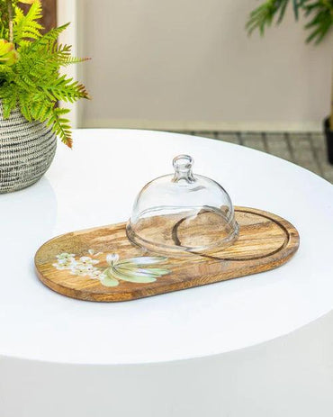 "Echeveria" Wooden Serving Tray