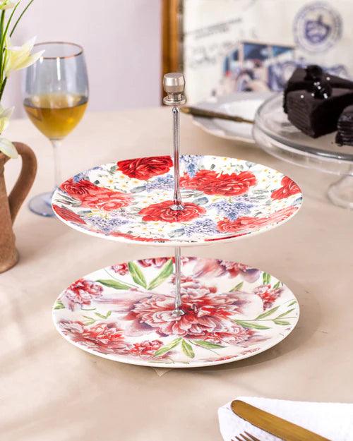 Spring Luncheon 2-Tier Cake Stand