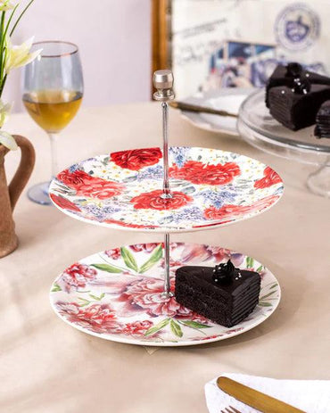 Spring Luncheon 2-Tier Cake Stand