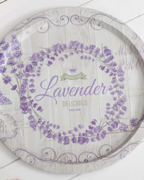'Lavender Delicious' Round Serving Tray- set of 2