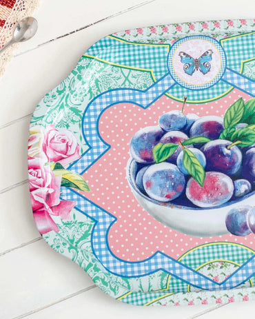 'Berries' Rectangle Serving Tray- set of 2
