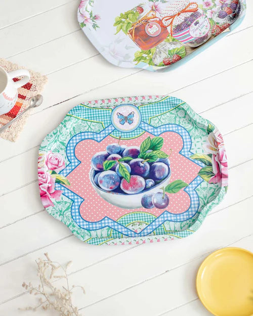 'Berries' Rectangle Serving Tray- set of 2