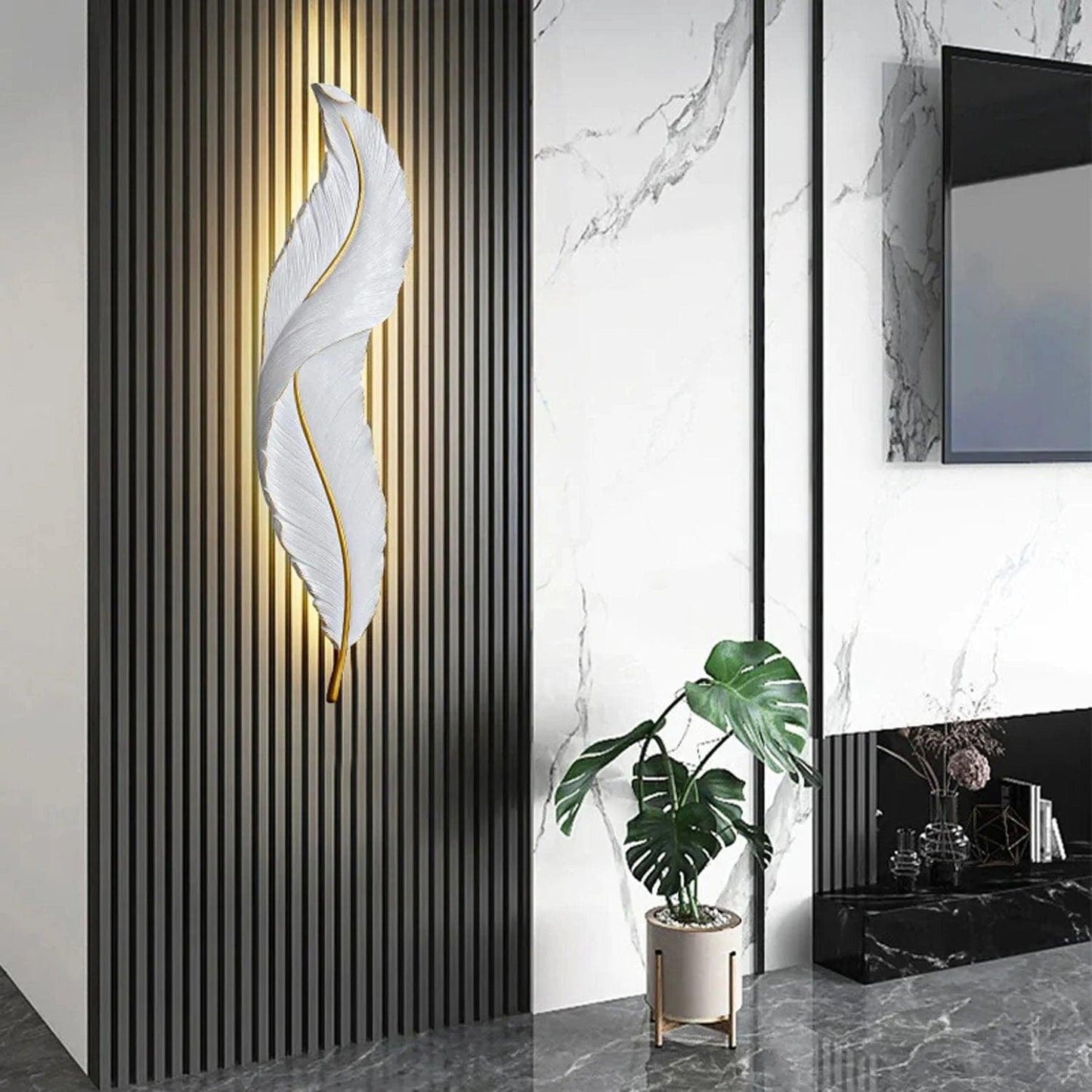 Snowy Quill Wall Light