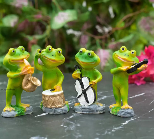 Frogs Playing with Musical Instruments : Set of 4