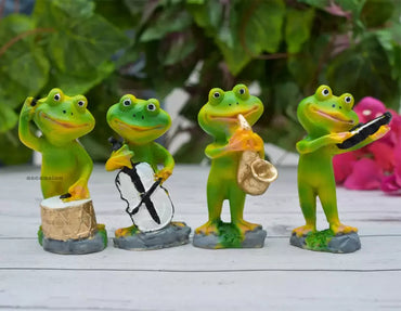 Frogs Playing with Musical Instruments : Set of 4