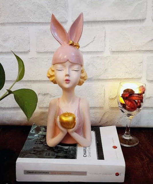 The Girl holding apple : Pink