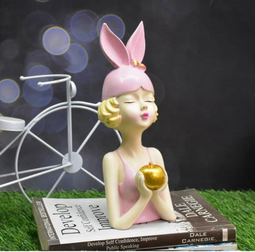 The Girl holding apple : Pink