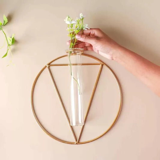 Circular Wall Tube Vase Iron Vase