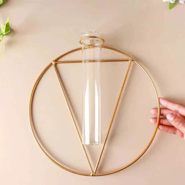 Circular Wall Tube Vase Iron Vase