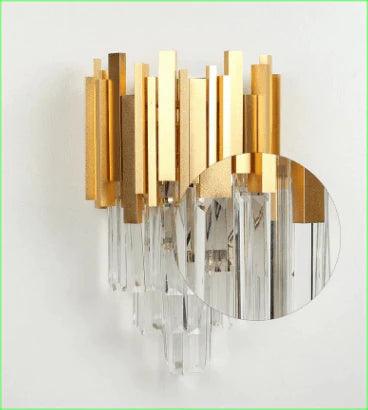 Vide Gold Metal and Crystal Wall Light