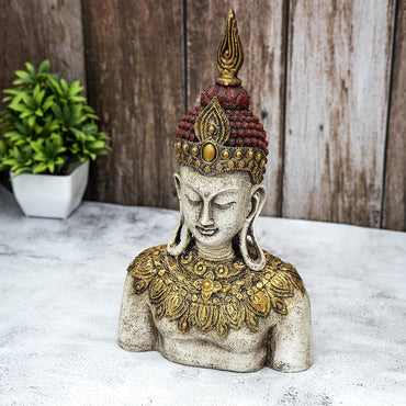 ANTIQUE RUSTIC BUDDHA IN THINKING POSITION