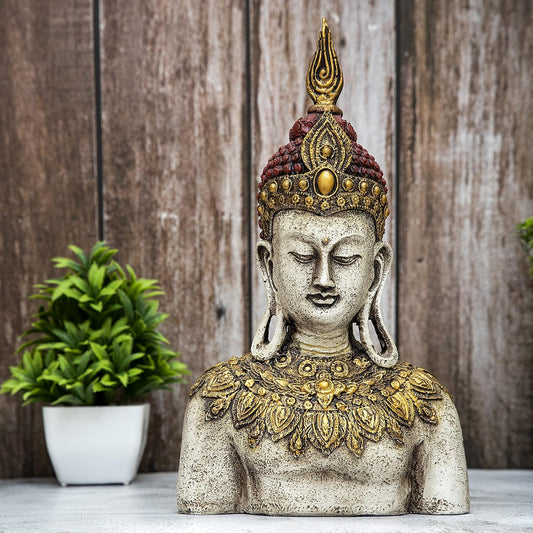 ANTIQUE RUSTIC BUDDHA IN THINKING POSITION