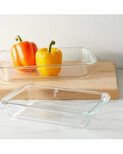 Glass Rectangular Baking Tray '1.6L' - Set of 2