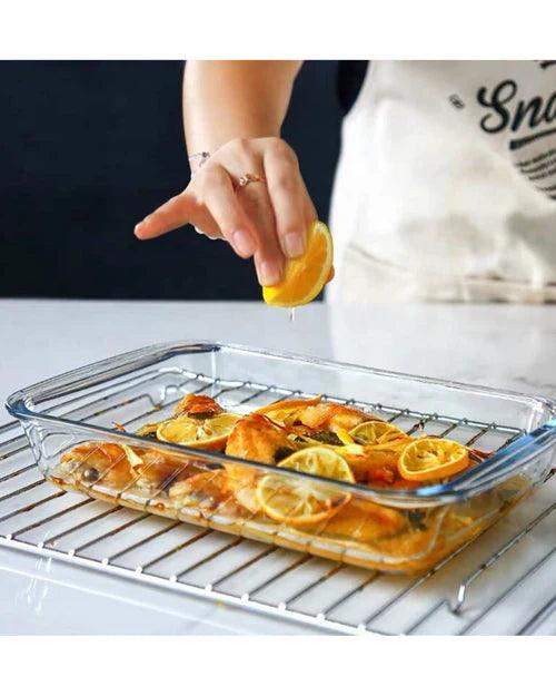 Glass Rectangular Baking Tray '1.6L' - Set of 2