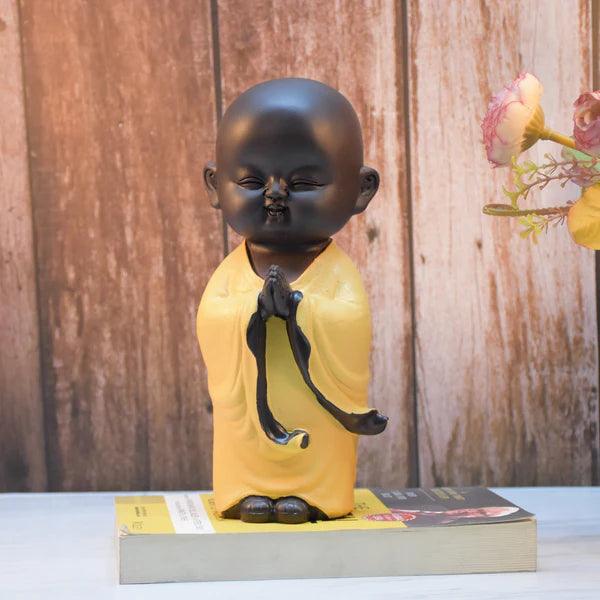 NAMASTE BUDDHA MONK : YELLOW