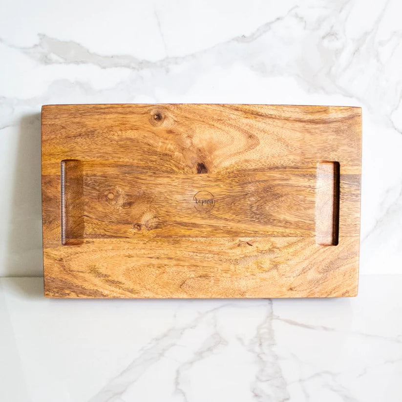 Hidden Hold Mango wood Tray| Brown | Mango Wood