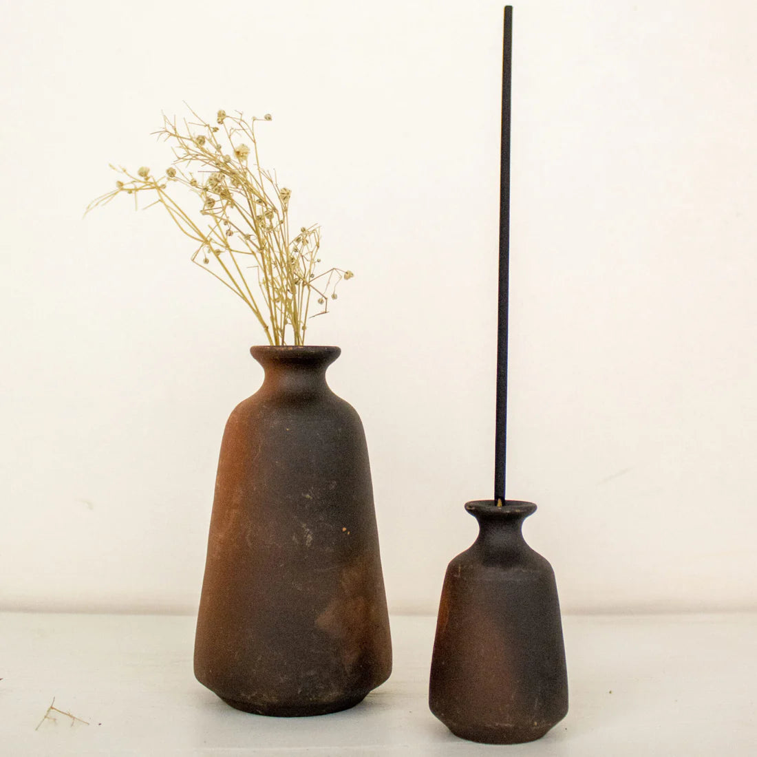 Terracotta Miniature Pots | Miniature Combo of Vase and Incense Holder Vol 3 | Terracotta