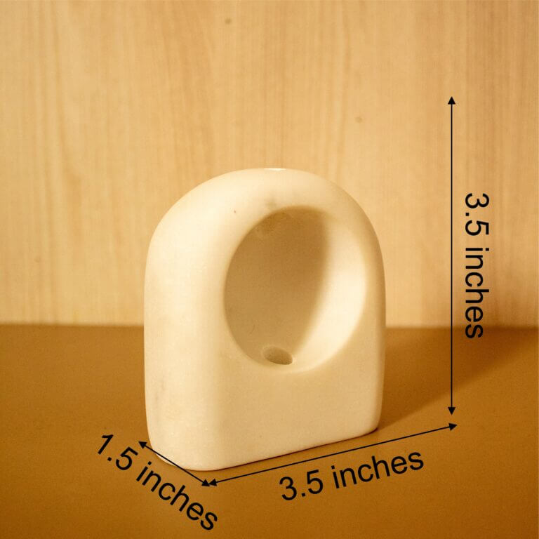 Naked Marble Vase | White Indian Marble