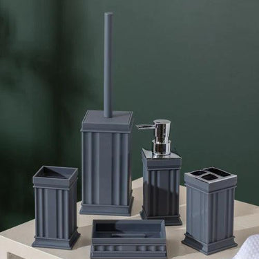 Traditional Contemporary 5 Piece Bathroom Set - Grey