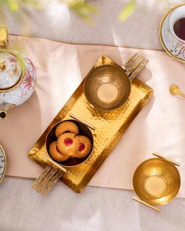 Hammered Handcrafted Tray Set