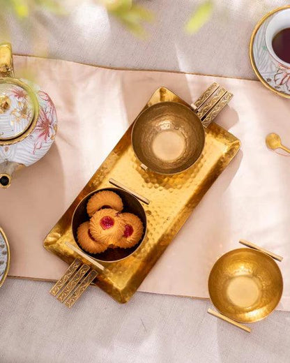 Hammered Handcrafted Tray Set