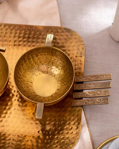 Hammered Handcrafted Tray Set