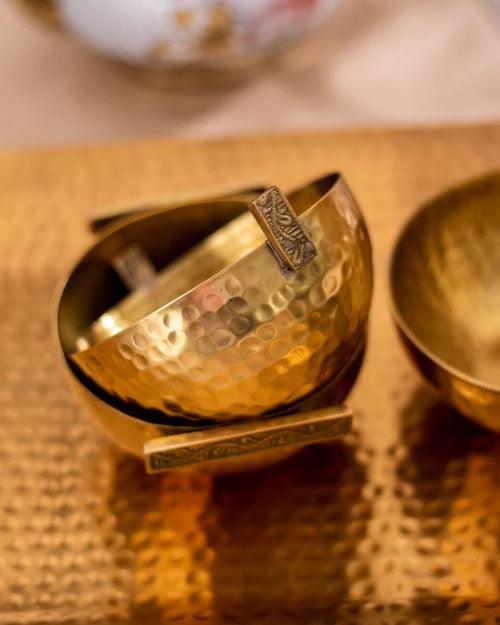 Hammered Handcrafted Tray Set