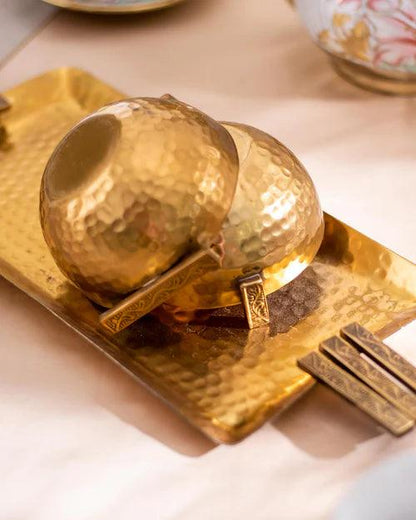 Hammered Handcrafted Tray Set