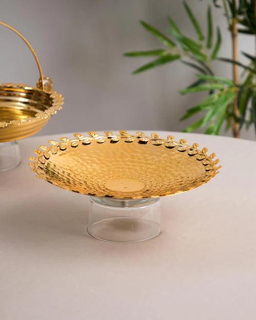Bountiful Delights: Fruit Basket with Glass Base