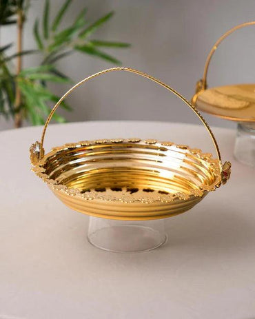 Delicious Delights: Fruit Basket with Glass Base