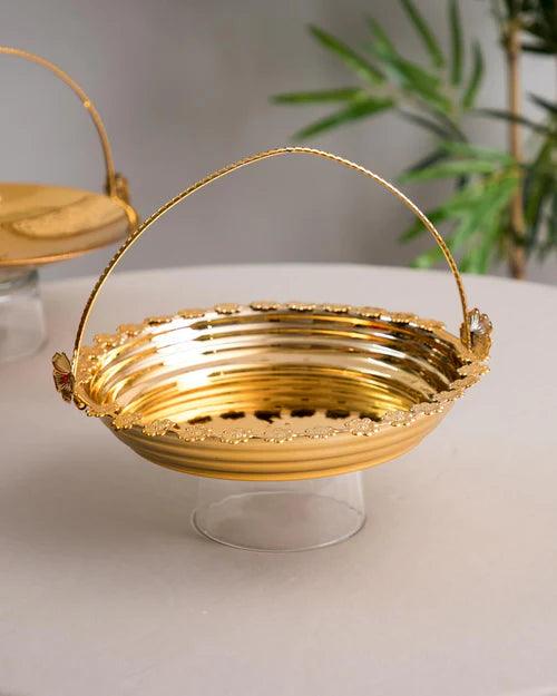 Delicious Delights: Fruit Basket with Glass Base