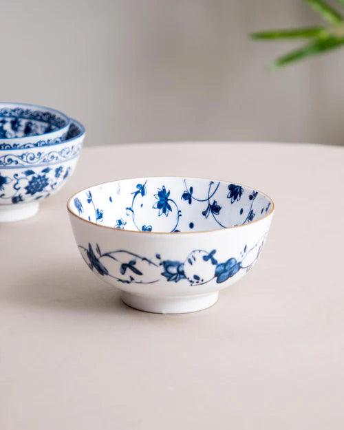 Orchid Blue & White Serving Bowls